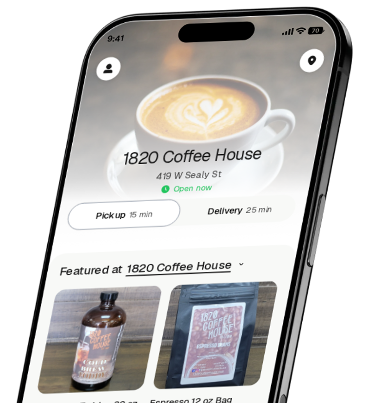 1820 Coffee House app preview